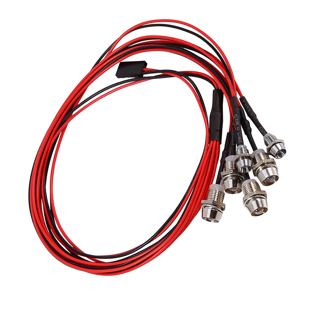 6 светодиодов 3-7 В комплект фар задних фонарей для модели автомобиля грузовика с дистанционным управлением 1/10 диаметр светодиода 5 мм/3 мм