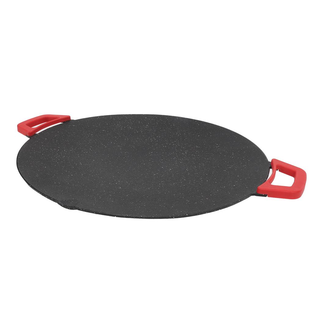 Round Electric Grill 40cm Smokeless Nonstick Rapid Heat Up BBQ Grill Pancake Maker with Handles