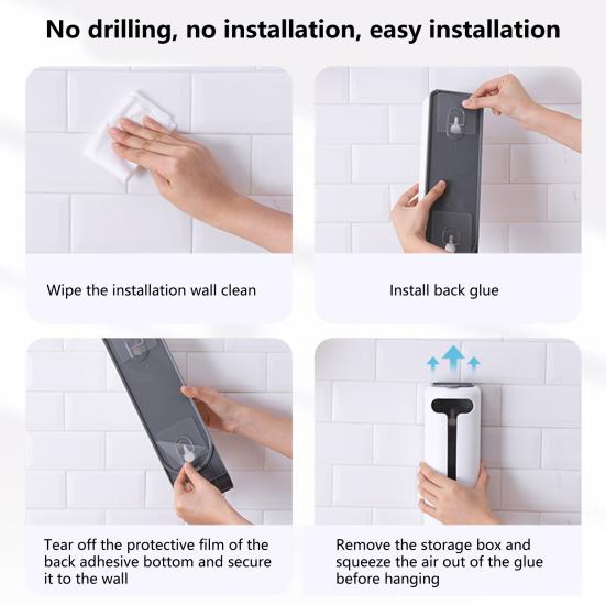 Настенное крепление Держатель для пластикового пакета Легкий доступ Без сверления Самоклеящиеся пакеты для продуктов Экономия Сумка для покупок Диспенсер Кухня Ванная комната Прихожая