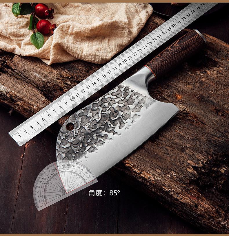 Кованые кухонные ножи Chopper Set FullTang Hand Made Chef Knife Professional Мясорубка Сталь обернута вокруг ручки из цельного дерева