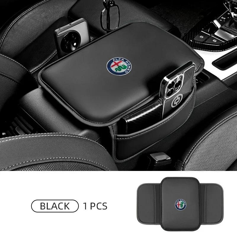 Car Sticker For Alfa Romeo 159 147 Car Armrest Box Pad Storage Bag Elbow Support Mat Leather For Alfa Romeo 159 Giulietta 156 14 abc012