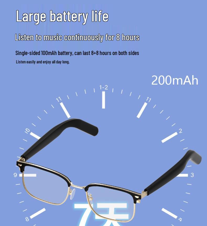 GT13 Smart Glasses: AI Translation, Voice Activation, Slide Control, Noise Reduction, Remote Photo Capture, Color Change.