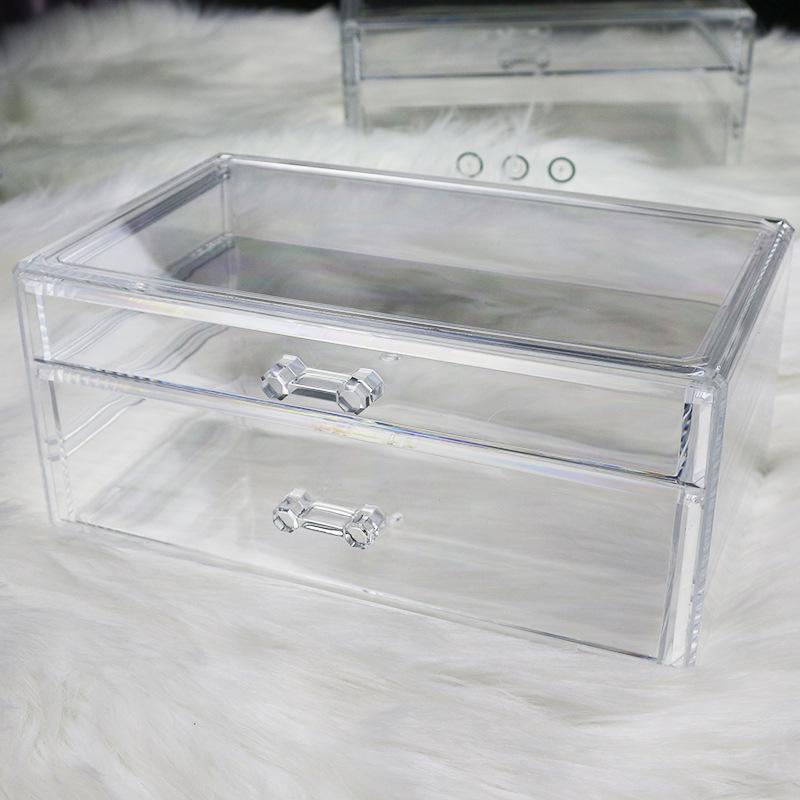 Transparent Dustproof Makeup Organizer with Drawers