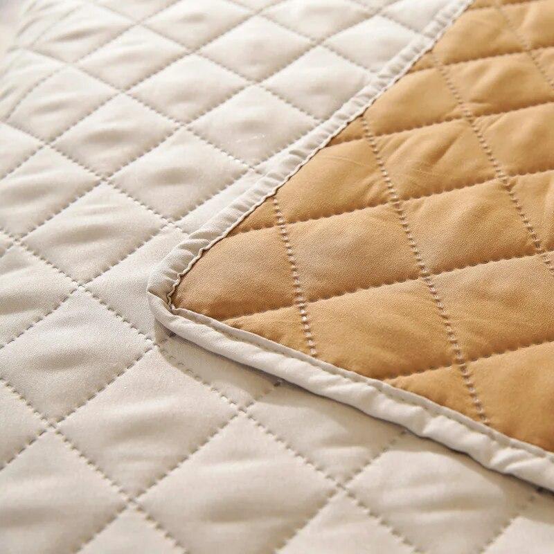 Durable Simplicity Waterproof Cloth Double-sided Available Plaid Sofa Cover Solid Color Anti-fouling Pet Sofas Covers Reversible