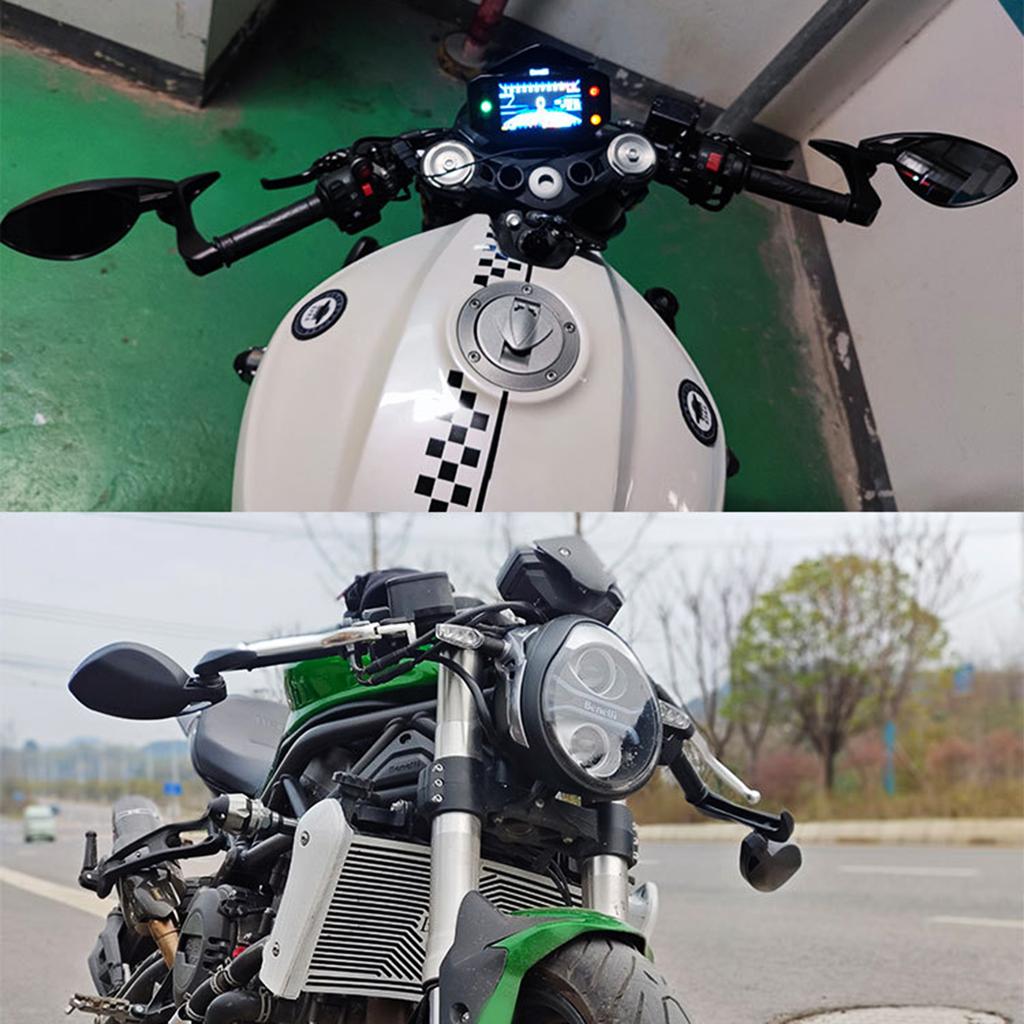 1 пара мотоциклетных зеркал заднего вида для скутера, электромобиля, выпуклое зеркало заднего вида, зеркало высокого разрешения на конце руля