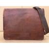 Vintage Brown Messenger Shoulder Laptop Bag Briefcase Designer Bag Men's Leather