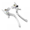 Adjustable Brake Clutch Levers Harley Davidson Sportster Touring Softail Dyna Black Chrome Finish