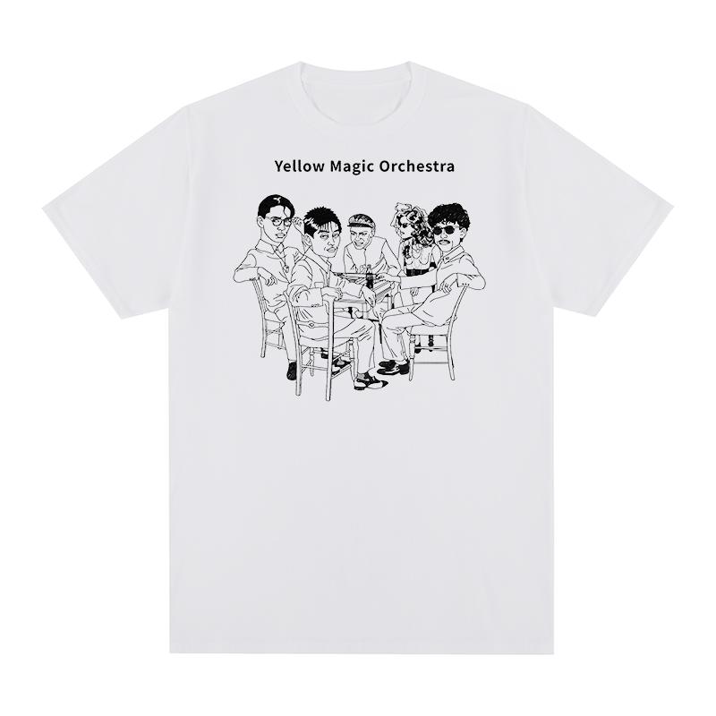 Yellow Magic Orchestra YMO Tshirt Haruomi Hosono Ryuichi Sakamoto Kraftwerk Cotton Men T shirt New Tee Tshirt Womens Tops