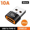 10A OTG USB 3.0 к Type C адаптер TypeC папа к USB мама конвертер быстрая зарядка OTG адаптер для Macbook ноутбук Xiaomi Samsung