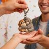 Маленькая Обезьянка Карманное Объятие Символ Милая Обезьянка Держит Плюшевую Игрушку Брелок с Карточкой Вдохновляющий Сувенир для Друзей Семьи Эмоциональная Поддержка