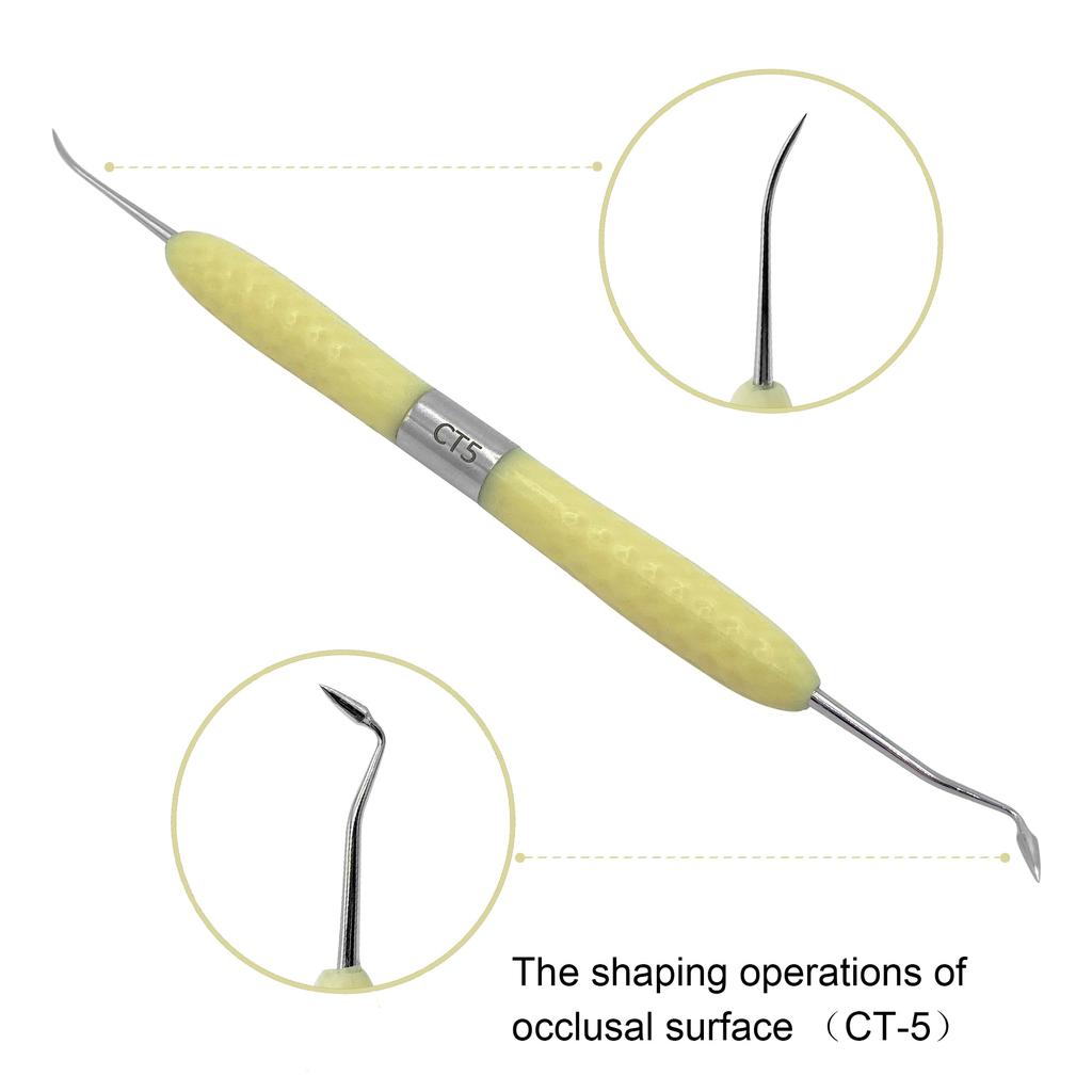 Стоматологический заполненный смолой реставрационный инструмент, наполнитель, нож для эстетической реставрации, силиконовая ручка, стоматологические инструменты