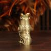 New Ancient Owl Zun Bronze Vessel Retro Style Metal Craft For Tea Table Entrance Decor Chinese Cultural Artifact Collectible