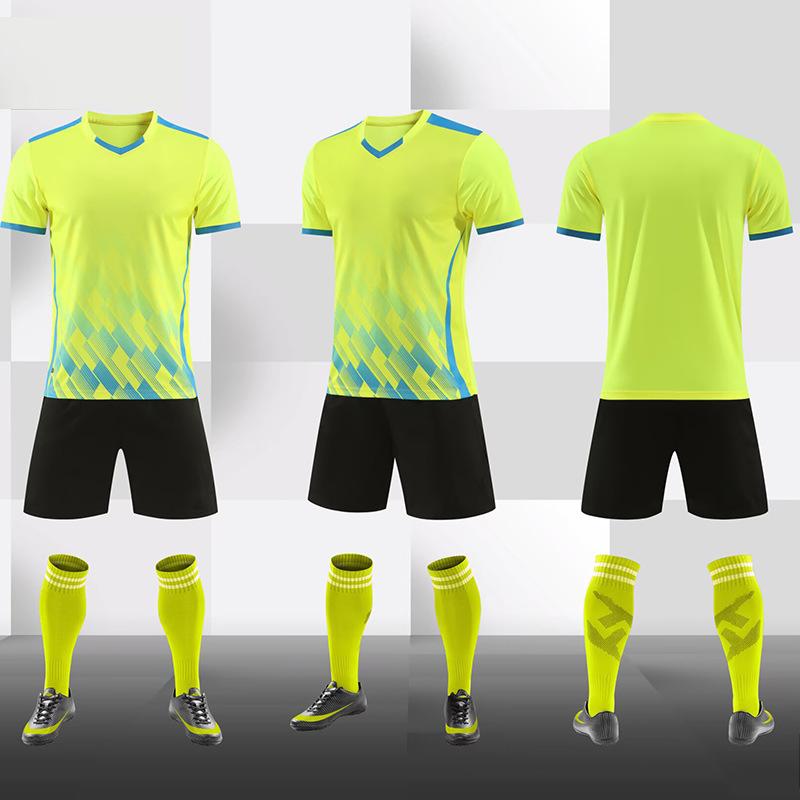 Football Jersey Set, Men'S And Women'S Adult Children'S Training Jersey, Short-Sleeved Printed Font Size Competition