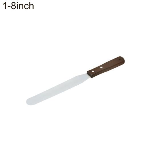 Лопатка для торта, кондитерские инструменты с деревянной ручкой, скребок из нержавеющей стали для кексов, мастики, для кухни
