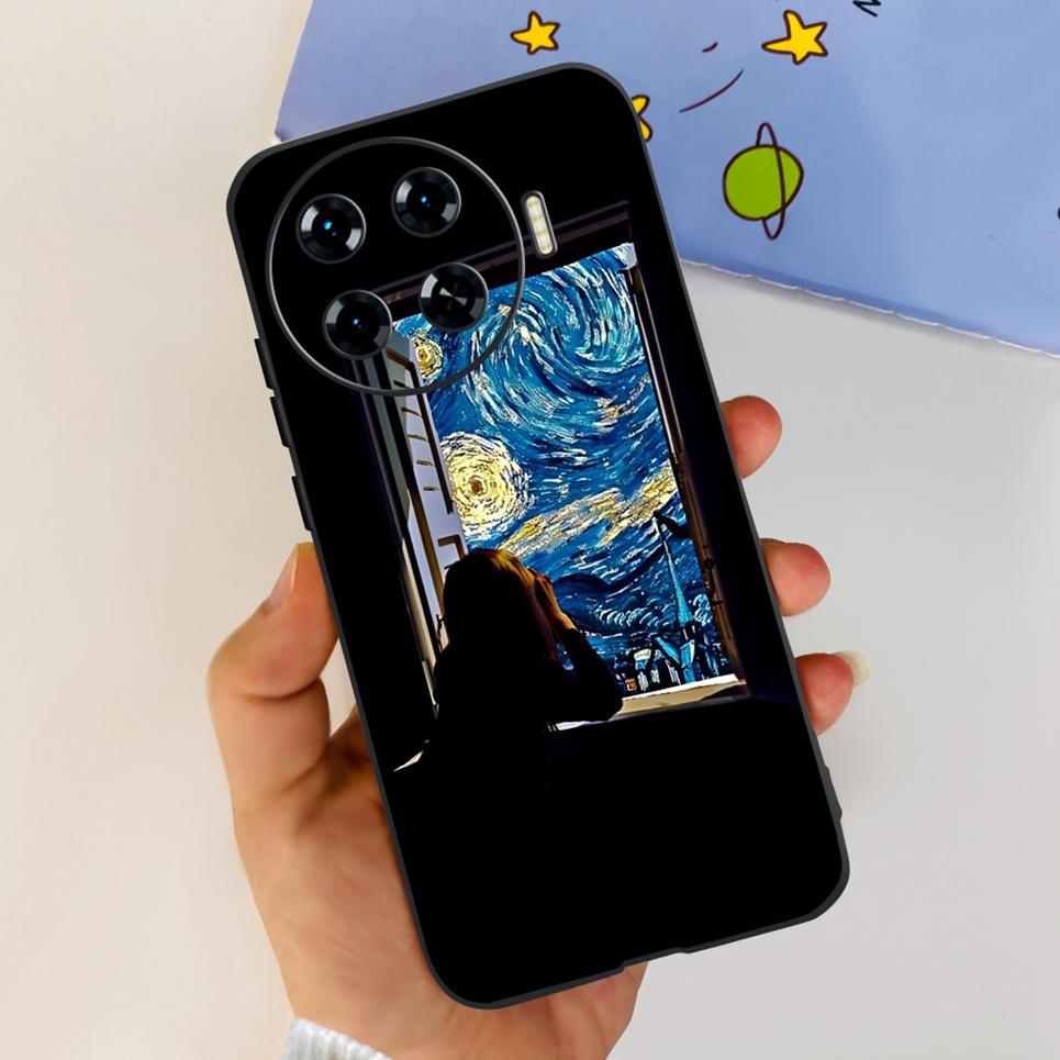 Для Tecno Spark 20 Pro Plus Spark 20c 20Pro Чехол для телефона Цветок розы Бабочка Стильный Модный Мягкий Матовый ТПУ Силикон Задняя крышка