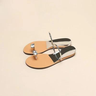 2025 новый летний голубь яйцо стразы верхняя одежда сандалии с открытым носком плоская подошва внутренняя высота увеличение танкетка пляжные сандалии женщины