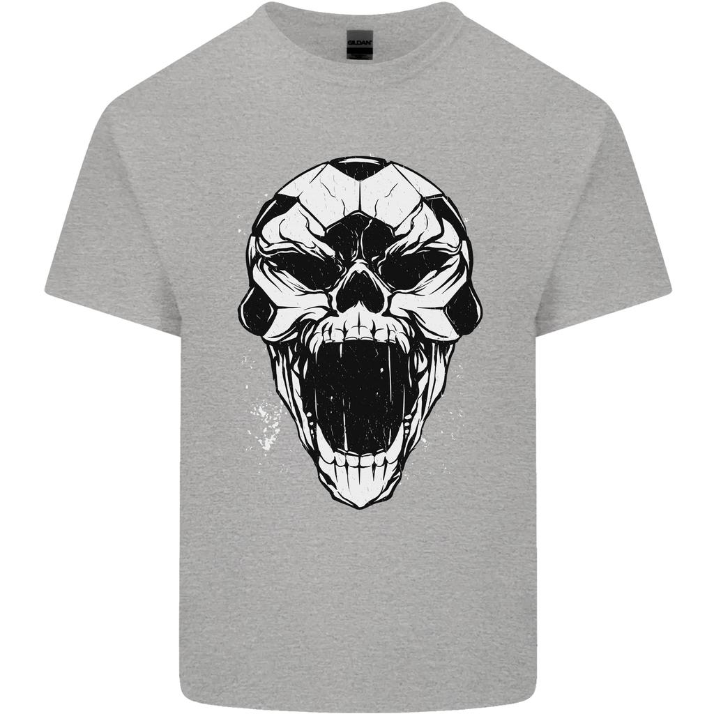 A Football Skull Soccer Footy Unisexs Light Cotton TShirt