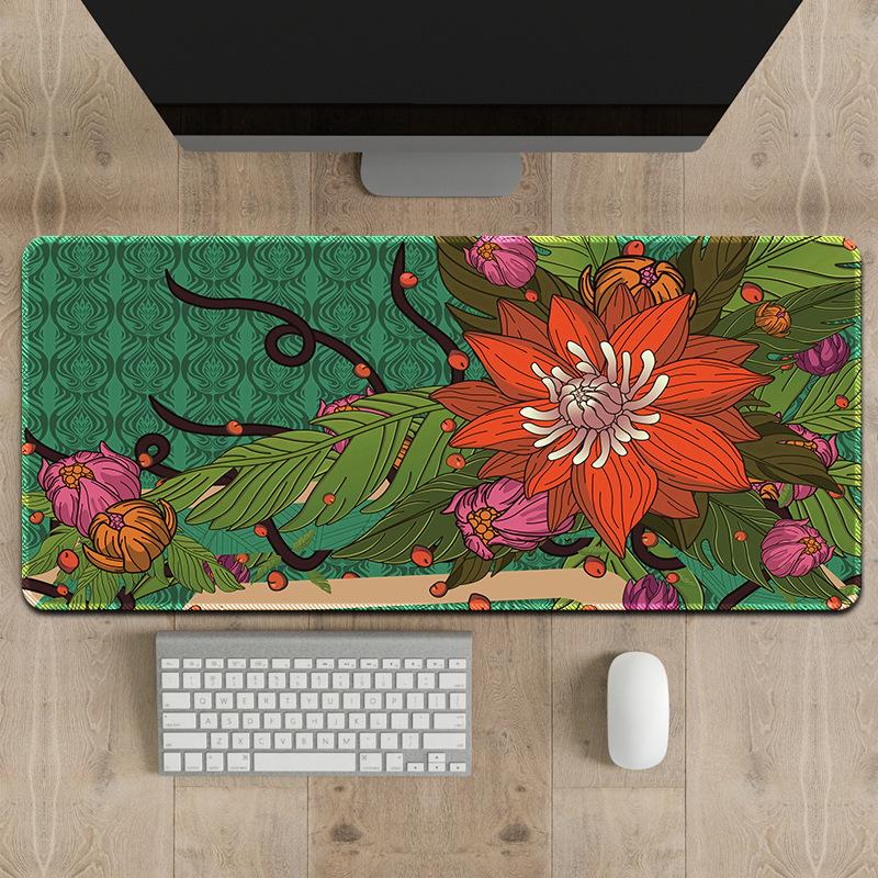 Mouse Pad Thickened Edge Lock Computer Desk Pad Office Study Pad Large Non-slip Keyboard Pad