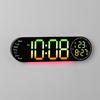 New RGB LED Digital Wall Clock - Multifunctional Color Changing Large Display for Living Room, 6666R