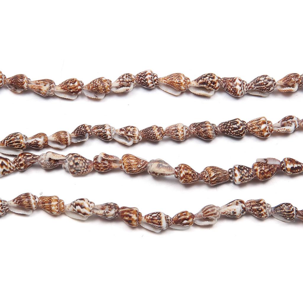 1 нить Бусины-ракушки в форме раковины 6–9 мм Свободные бусины-разделители в морском стиле для изготовления ювелирных изделий своими руками Идеальные браслеты, ожерелья и подвески 150 см