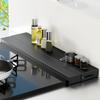 TKUIN Exhaust Vent Extendable Depth Stove Flat Grill Oil Splash Stovetop Compatible with IH and Gas Stain Prevention Condiment Matte Easy To Holds Hot