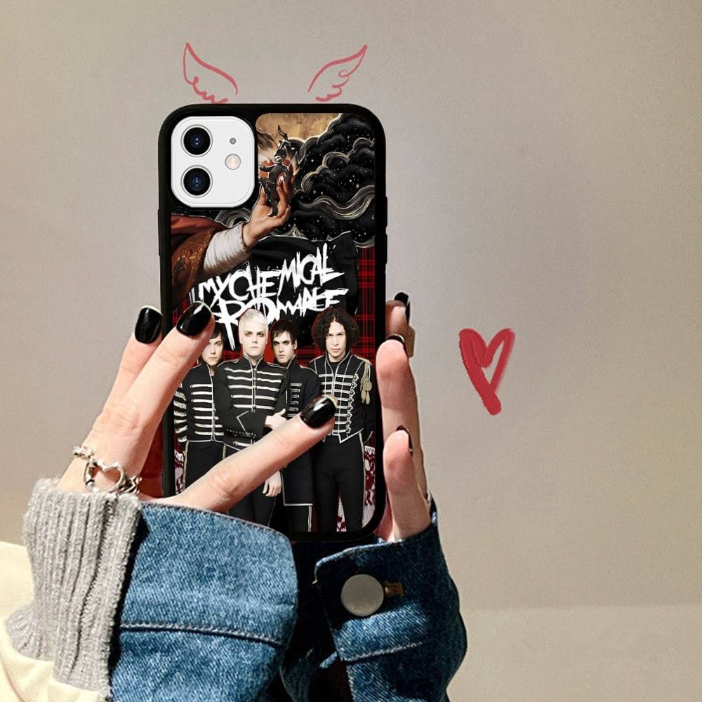 Чехол для телефона Rock Band M-My C-Chemical R-Romance для IPhone 17 16 15 14 13 12 11 Pro Max Plus MiNi 17Air PC+TPU Бронированный чехол
