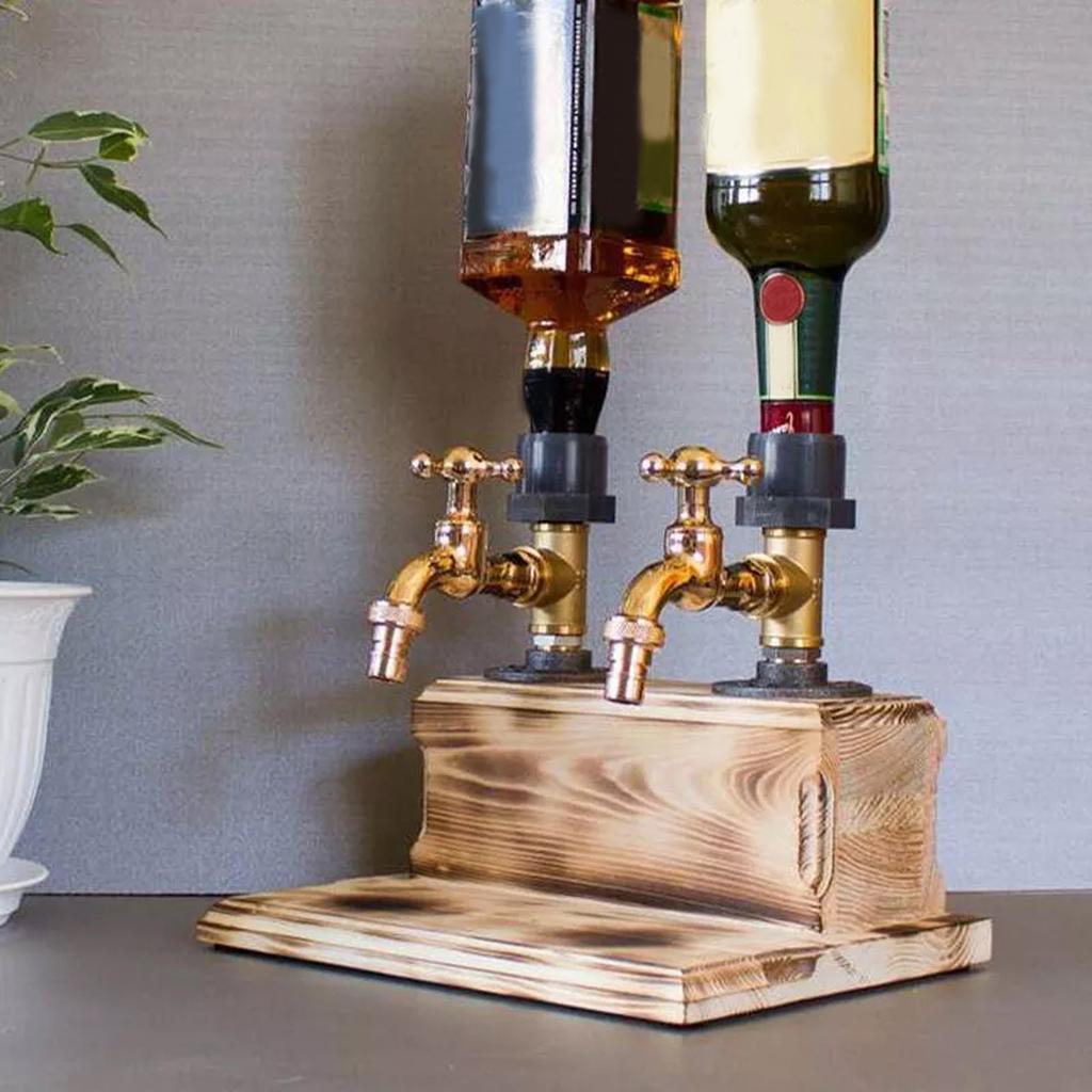 Деревянный диспенсер для виски, подарочный диспенсер для вина, деревянный настенный диспенсер для спиртных напитков