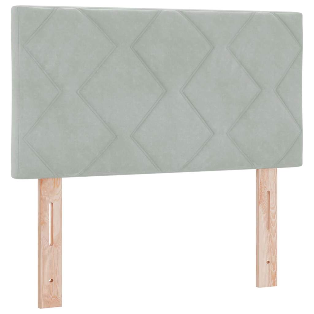 Headboard Light Grey 80 cm Velvet
