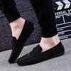 Fashion Men Casual Shoes Fashion Male Shoes Suede Soft Men Loafers Leisure Moccasins Slip On Men's Driving Shoes Black Red Man Lazy Shoe