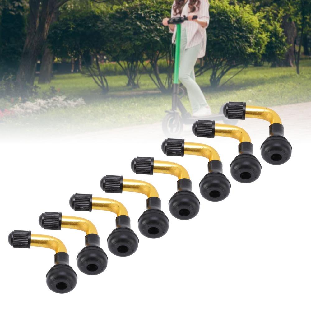 8PCS 90 Degree Tubeless Tire Valve Stem Angled Tire Valve Stem Scooter Tubeless Tire