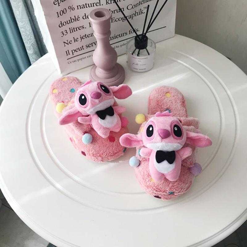Soft And Cosy Unisex Cartoon Slippers Lilo&stitch Plush Shoes