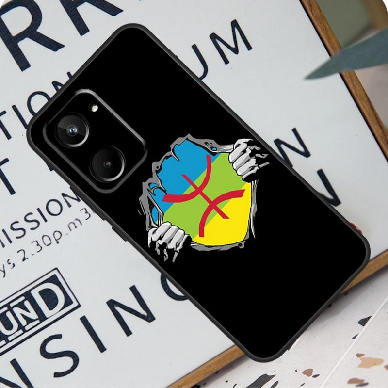 Флаг амазигов берберов для Realme 12 Pro Plus 9 10 11 GT5 C51 C31 C67 C55 C53 C35 C33 C30 C21Y C25s GT Neo 6 чехол