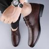 Fashion Luxury Brand Men's Oxfords Shoes Business Footwear Men Genuine Leather Casual Lace-up Shoes High Quality Outdoor Walking Shoes