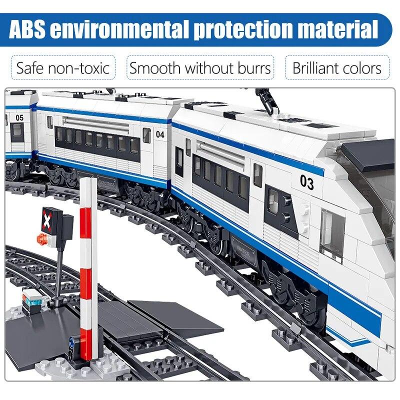 941 шт., городская электрическая гармония, рельс с дистанционным управлением, строительные блоки, железнодорожная дорожка, радиоуправляемая машина, кирпичная игрушка для мальчиков, детей и взрослых