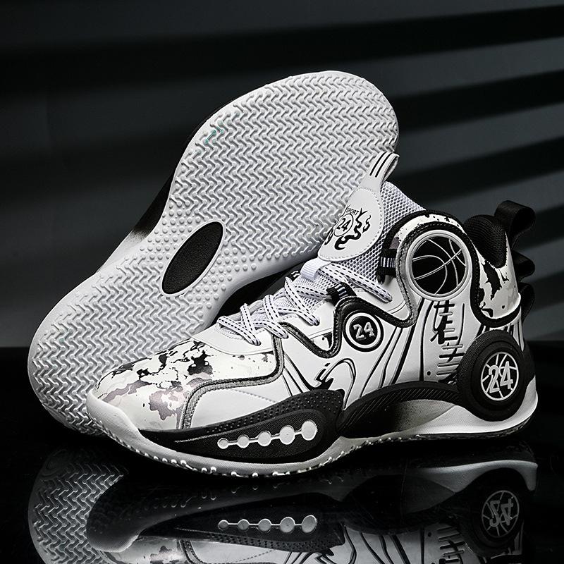 Повседневные уличные баскетбольные кроссовки мужские летние сетчатые дышащие и износостойкие подростковые большого размера мужские новые спортивные кроссовки