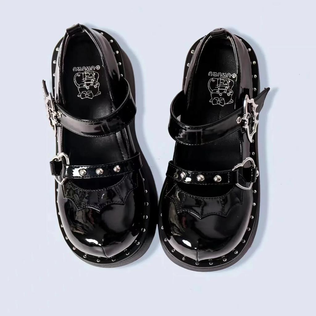 Женская обувь весна-лето 2024 Лолита Мэри Джейн Туфли на платформе на каблуках Босоножки на танкетке Kawaii Милые повседневные Косплей Девушки