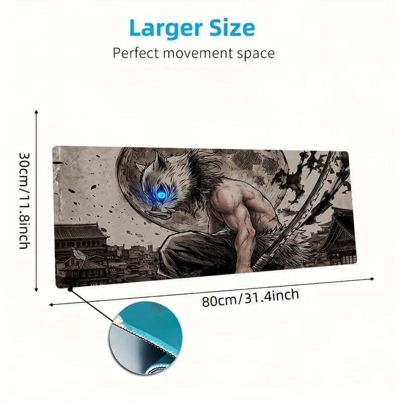 Inosuke Hashibira Print Cushion Non-slip Laptop Tablet Big Mousepad XXL Mat Mini PC Playmat With Lock edge