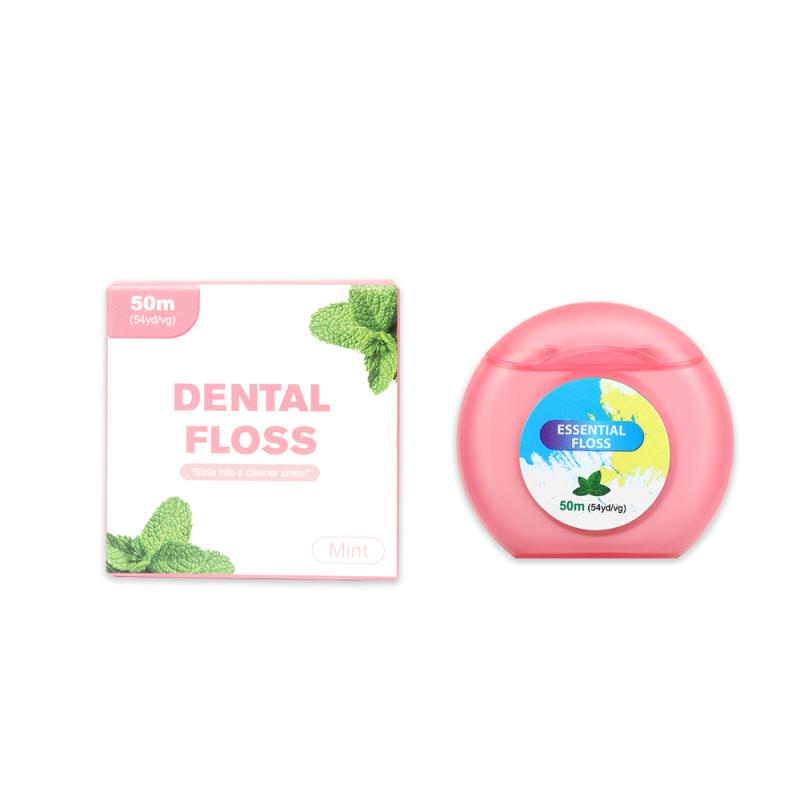Portable 50M Dental Flosser Oral Care Essential Floss Roll Toothpicks Dentistry Floss With Case Dental Hygiene Teeth Clean Tools