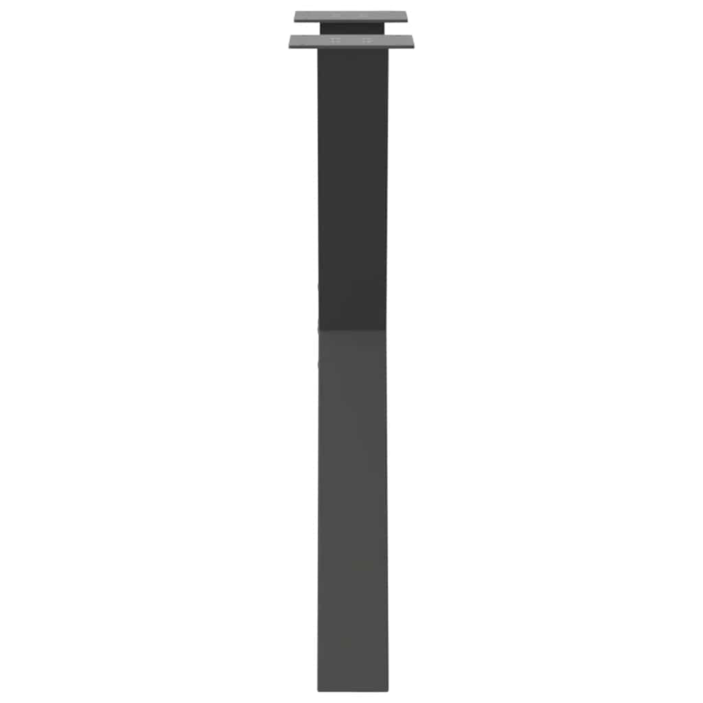 Vidaxl Nogi Do Stołu Jadalnego, 2 Szt., Antracyt, 60X(72-73) Cm, Stal