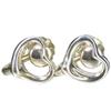 Used TIFFANY&Co. Earring Open Heart Silver925 2.2g Silver Cute