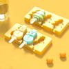 Kids Cartoon Shape Popsicle Molds Food-Grade Silicone Reusable Sticks Non-Stick Design Easy Release Ice Cream Mold