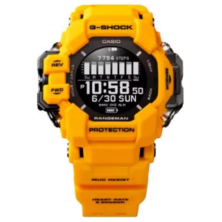 Casio Rangeman Series 200M Water Resistant Solar Quartz Movement Resin Strap Watch Men watches Black GPRH1000-9