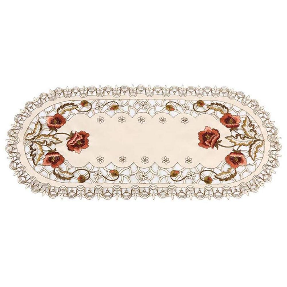 Tablecloth Vintage Embroidered Fabric Oval Table Cloth Rectangular Waterproof Table Tablecloth For Wedding Party Home Decor