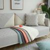 Double-Sided Cotton Washed Quilted Sofa Cushion Nordic Modern Simple Plain Embroidered Leather Sofa Cushion Towel