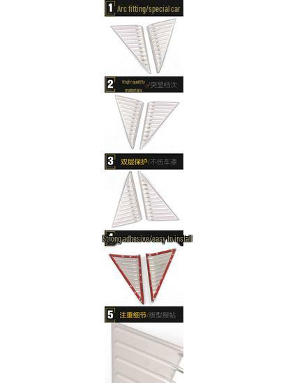 GL6 Stainless Steel A-Pillar & Center Console Decorative Car Interior Panels