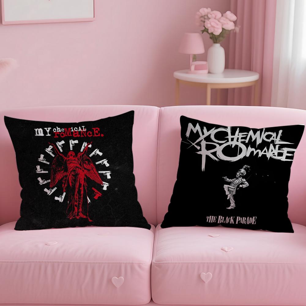 Классическая группа My Chemical Romance Наволочка Мягкая Легко стирается Подушка Универсальная для Дивана Кровати Путешествий и Офиса
