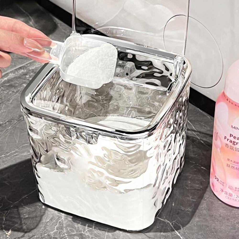 Laundry Pods Container Multi-Function Clear Storage Box for Washing Capsules Holder Coffee Capsules Organizer Desktop Trash Can