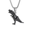 Retro Domineering Dark Dinosaur Animal Necklace Pendant for Men Punk Hip Hop Rock Trend Jewelry Boy Gift
