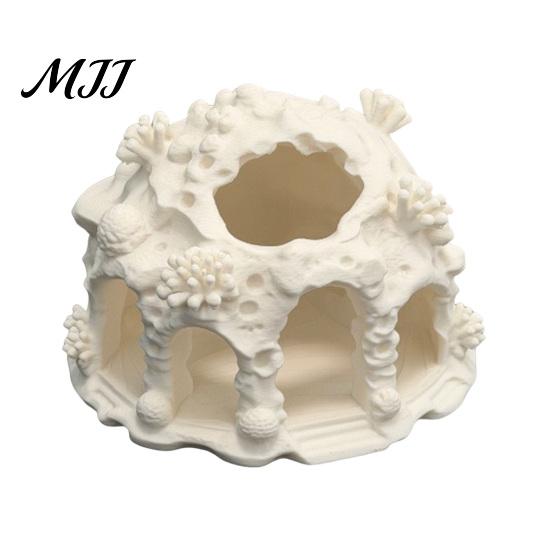 Укрытие для морских обитателей Коралловый домик Украшение для аквариума, 3D-печатное укрытие для рептилий Аксессуары для аквариума Пещера, Прочный habitat из PLA для