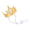 Pet Birthday Party Crown Alloy Crown Headdress Shiny Crown Pet Hat Birthday Party Pet Costume Decoration With Adjustable Strap